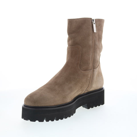 Aquatalia Sada Waterproof L491854 Womens Gray Suede Casual Dress Boots