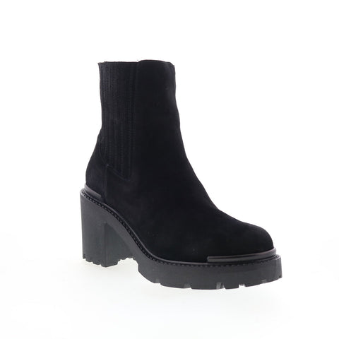 Aquatalia Vaira Waterproof L492101 Womens Black Suede Ankle & Booties Boots