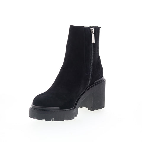 Aquatalia Vaira Waterproof L492101 Womens Black Suede Ankle & Booties Boots