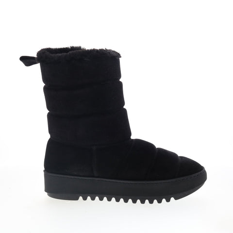 Aquatalia Alcee Waterproof L495201 Womens Black Suede Casual Dress Boots