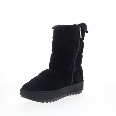 Aquatalia Alcee Waterproof L495201 Womens Black Suede Casual Dress Boots