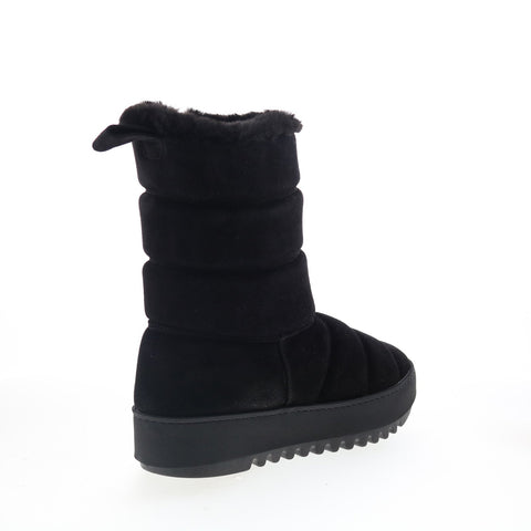 Aquatalia Alcee Waterproof L495201 Womens Black Suede Casual Dress Boots