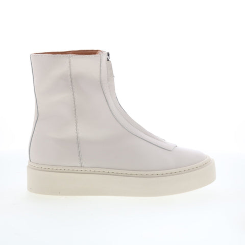 Aquatalia Libera Waterproof L495510 Womens White Leather Casual Dress Boots