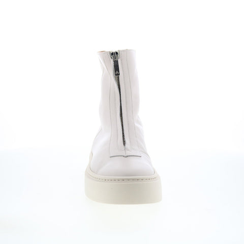 Aquatalia Libera Waterproof L495510 Womens White Leather Casual Dress Boots