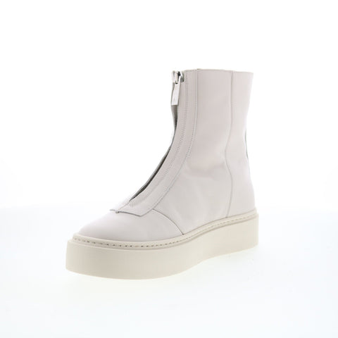 Aquatalia Libera Waterproof L495510 Womens White Leather Casual Dress Boots