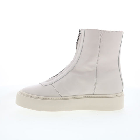 Aquatalia Libera Waterproof L495510 Womens White Leather Casual Dress Boots