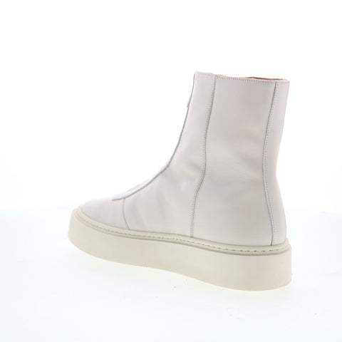 Aquatalia Libera Waterproof L495510 Womens White Leather Casual Dress Boots