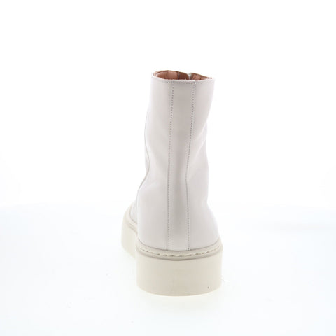 Aquatalia Libera Waterproof L495510 Womens White Leather Casual Dress Boots