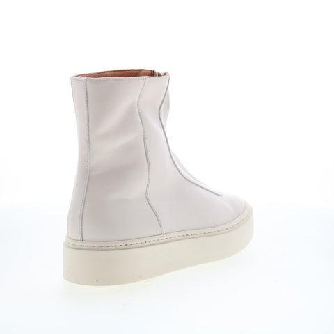 Aquatalia Libera Waterproof L495510 Womens White Leather Casual Dress Boots