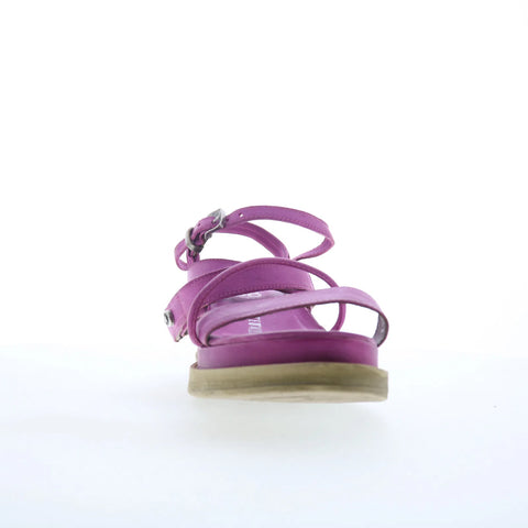 A.S. 98 Labo Womens Pink Leather Hook & Loop Platform Sandals Shoes