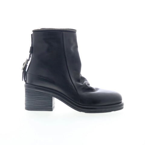 A.S. 98 Lacko Womens Black Leather Zipper Ankle & Booties Boots