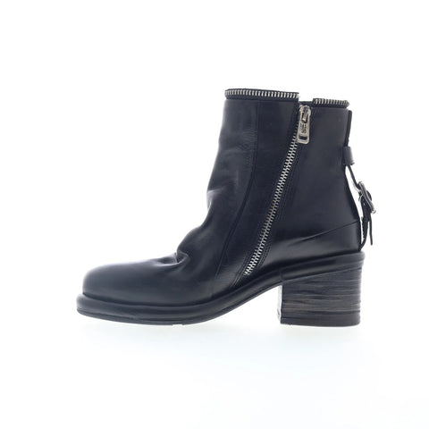 A.S. 98 Lacko Womens Black Leather Zipper Ankle & Booties Boots