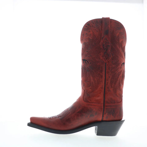 Jama Old West Western Boot LF1544 Womens Red Leather Cowboy Western Boots