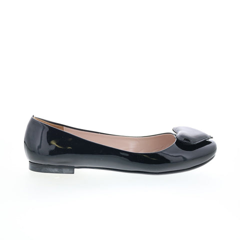 LadyG Ballerina LADY 1 Womens Black Leather Slip On Ballet Flats Shoes