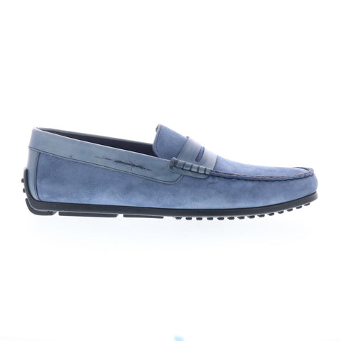Zelli Italia Laguna Blu Penny Loafer Mens Blue Loafers & Slip Ons Penny Shoes