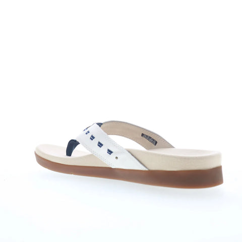 Spenco Laguna 22 SP1154WHT Womens White Wide Flip-Flops Sandals Shoes