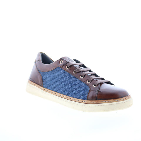 Di Bianco Laguna Sella Mens Brown Leather Lace Up Sneakers Lifestyle Shoes