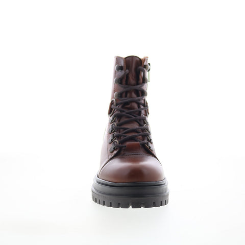 Miz Mooz Laight Womens Brown Leather Lace Up Casual Dress Boots