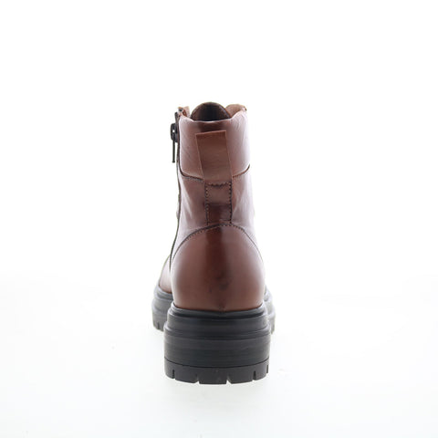 Miz Mooz Laight Womens Brown Leather Lace Up Casual Dress Boots