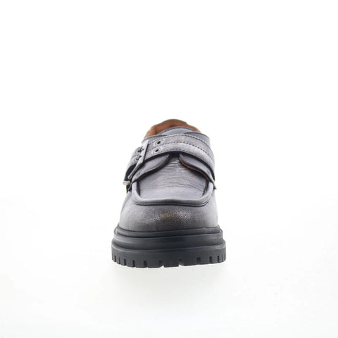 Miz Mooz Lakelan Womens Gray Leather Lace Up Lifestyle Sneakers Shoes