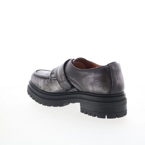 Miz Mooz Lakelan Womens Gray Leather Lace Up Lifestyle Sneakers Shoes