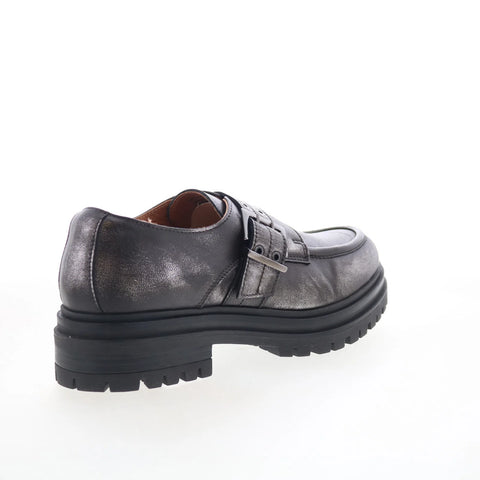 Miz Mooz Lakelan Womens Gray Leather Lace Up Lifestyle Sneakers Shoes