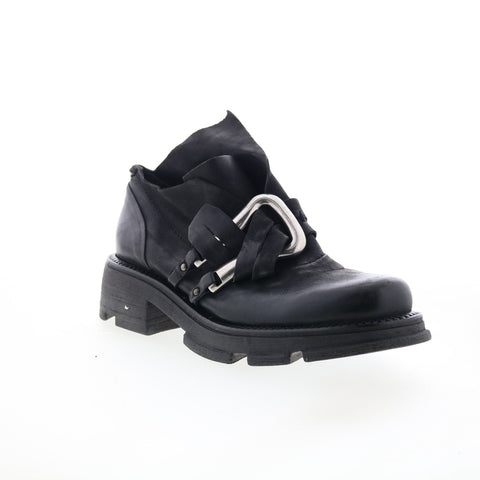 A.S. 98 Laken Womens Black Leather Slip On Casual Dress Boots
