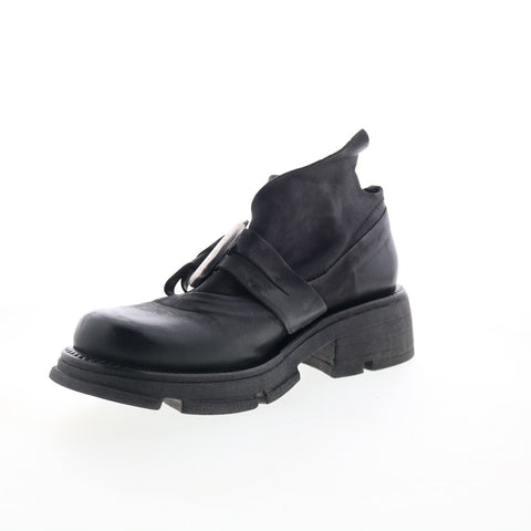 A.S. 98 Laken Womens Black Leather Slip On Casual Dress Boots