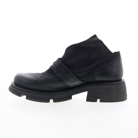 A.S. 98 Laken Womens Black Leather Slip On Casual Dress Boots