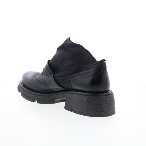 A.S. 98 Laken Womens Black Leather Slip On Casual Dress Boots
