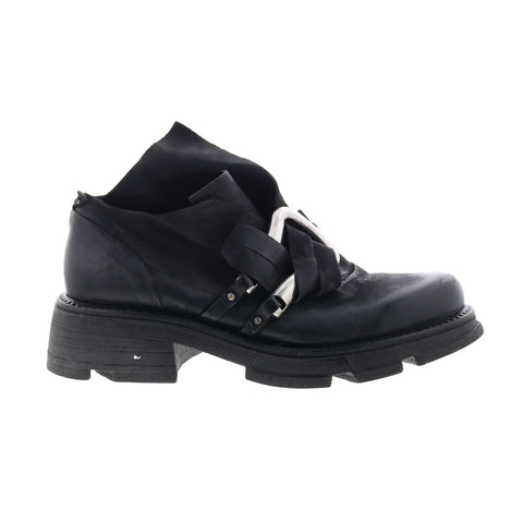 A.S. 98 Laken Womens Black Leather Slip On Casual Dress Boots
