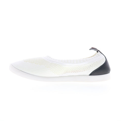 Softinos Lali LALI694SOF-003 Womens White Mesh Slip On Loafer Flats Shoes