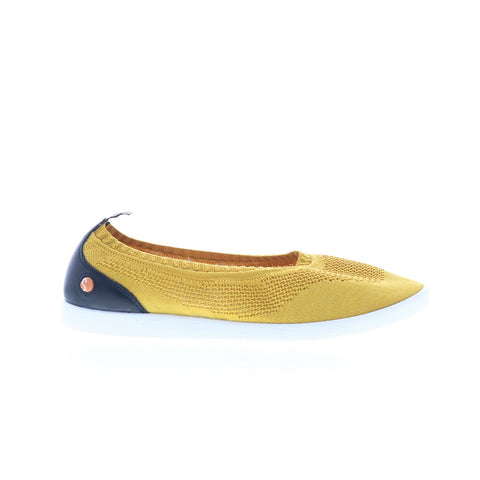 Softinos Lali LALI694SOF-005 Womens Yellow Mesh Slip On Loafer Flats Shoes