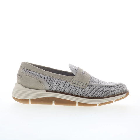 Rockport Lance RMLANCE Mens Gray Mesh Slip On Loafers & Slip Ons Penny Shoes