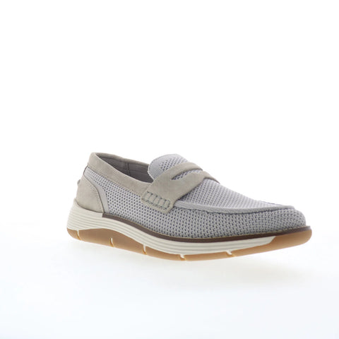 Rockport Lance RMLANCE Mens Gray Mesh Slip On Loafers & Slip Ons Penny Shoes