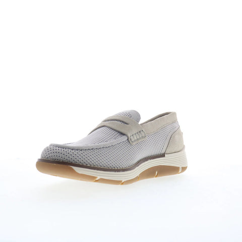 Rockport Lance RMLANCE Mens Gray Mesh Slip On Loafers & Slip Ons Penny Shoes