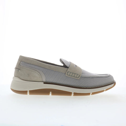 Rockport Lance RMLANCE Mens Gray Wide Suede Loafers & Slip Ons Casual Shoes