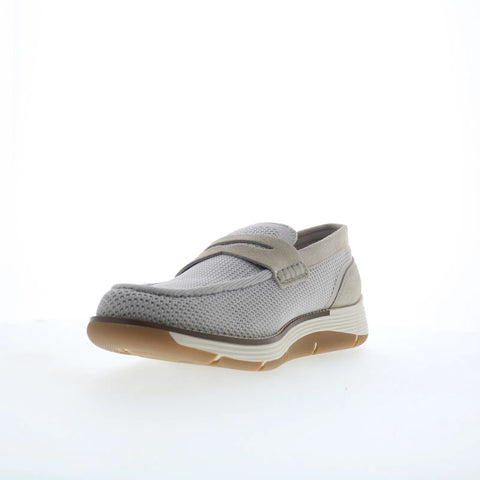 Rockport Lance RMLANCE Mens Gray Wide Suede Loafers & Slip Ons Casual Shoes