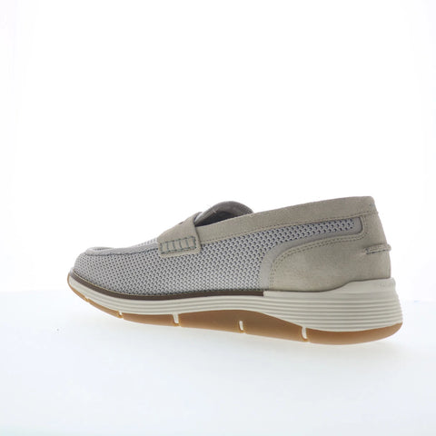 Rockport Lance RMLANCE Mens Gray Wide Suede Loafers & Slip Ons Casual Shoes