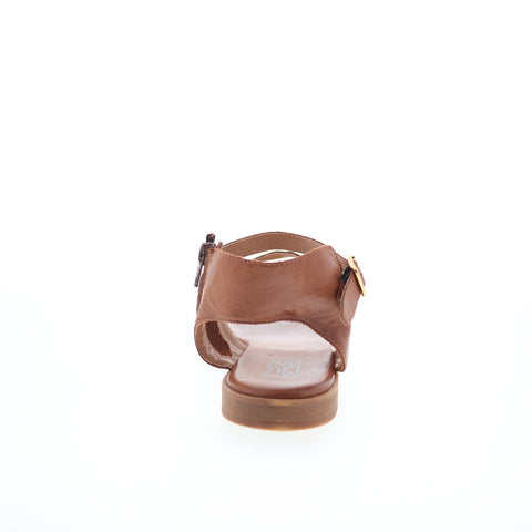 Miz Mooz Landyn Womens Brown Leather Hook & Loop Strap Sandals Shoes