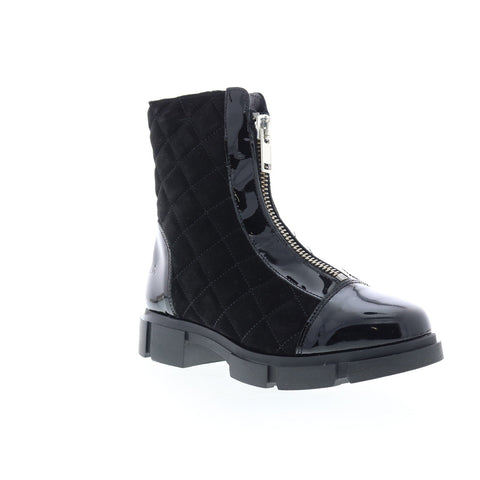 Bos. & Co. Lane Womens Black Leather Zipper Casual Dress Boots