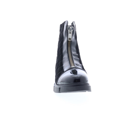 Bos. & Co. Lane Womens Black Leather Zipper Casual Dress Boots