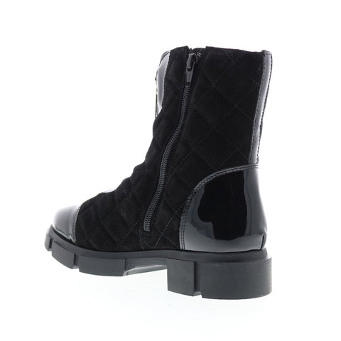 Bos. & Co. Lane Womens Black Leather Zipper Casual Dress Boots
