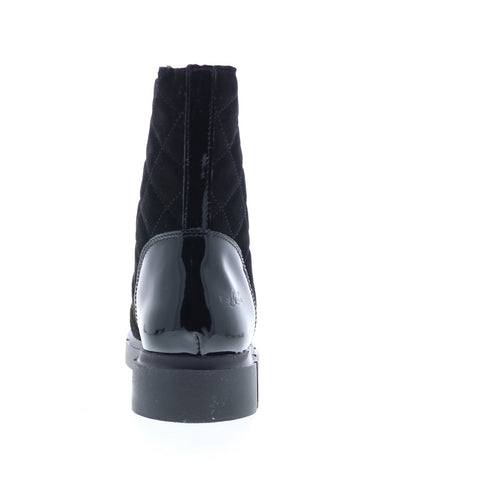 Bos. & Co. Lane Womens Black Leather Zipper Casual Dress Boots