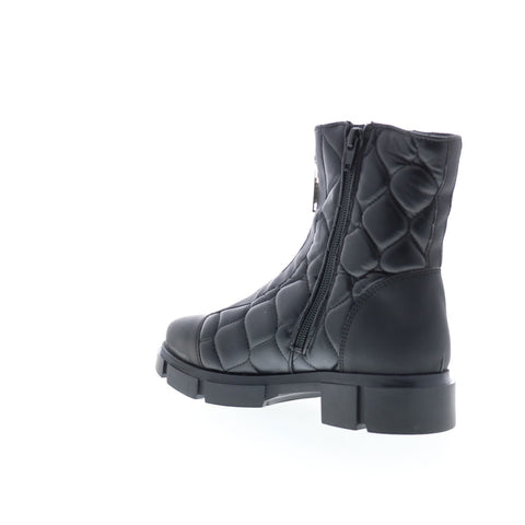 Bos. & Co. Lane Womens Black Leather Zipper Casual Dress Boots