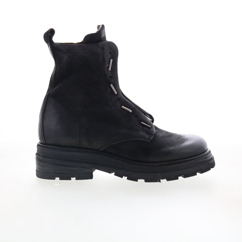 A.S. 98 Lanford Womens Black Leather Zipper Casual Dress Boots