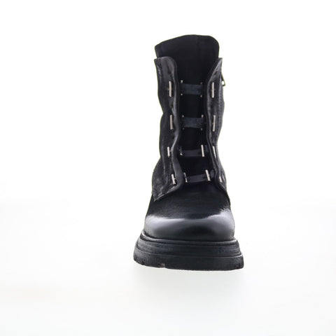 A.S. 98 Lanford Womens Black Leather Zipper Casual Dress Boots