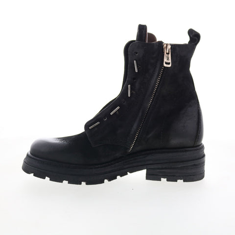 A.S. 98 Lanford Womens Black Leather Zipper Casual Dress Boots