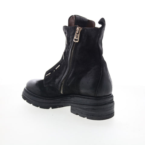A.S. 98 Lanford Womens Black Leather Zipper Casual Dress Boots
