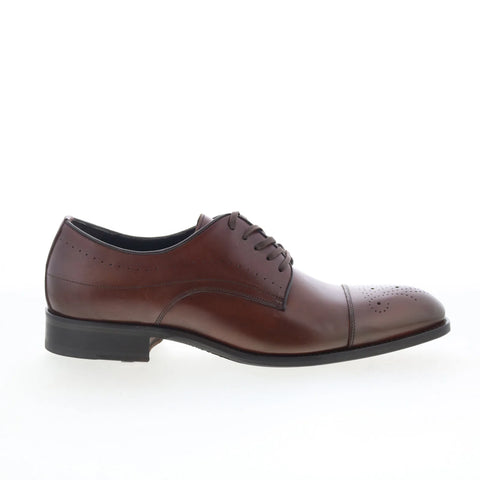 Johnston & Murphy Langford 24-6196 Mens Brown Oxfords & Lace Ups Cap Toe Shoes